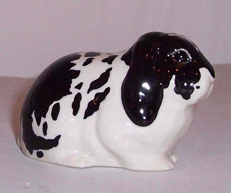 Lop Eared Rabbit figure Black and White
