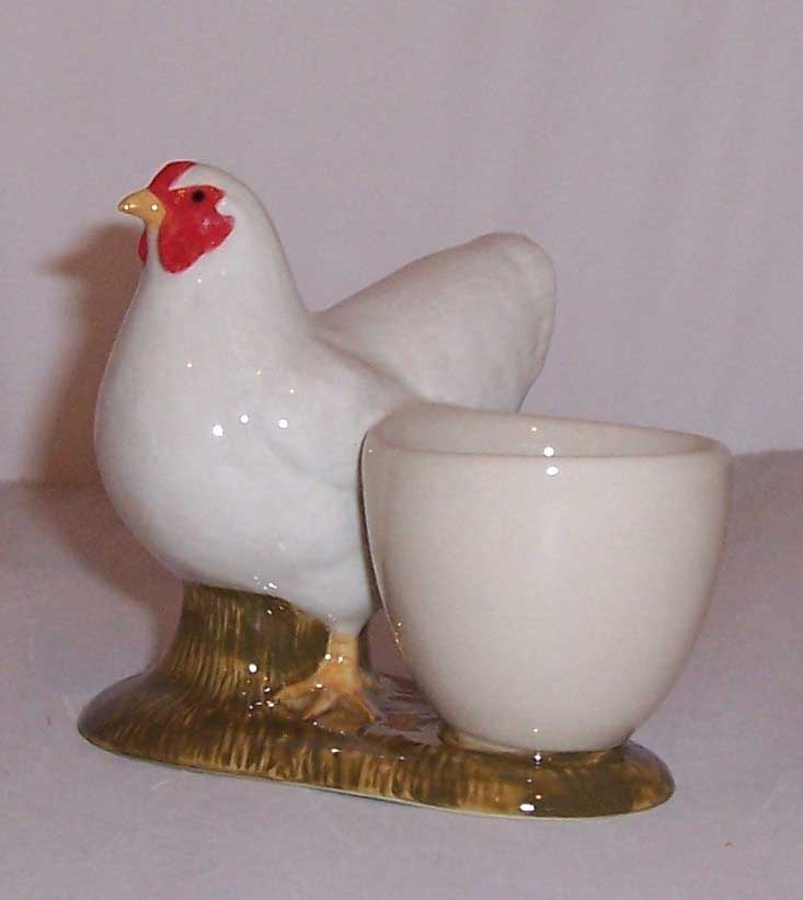 Wyandotte Hen with eggcup