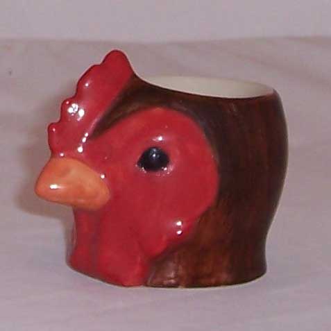 Rhode Island Red Hen faced eggcup
