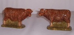 Highland  Cattle salt and pepper set - Red