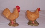 Buff Orpington Hen and Cockerel figures